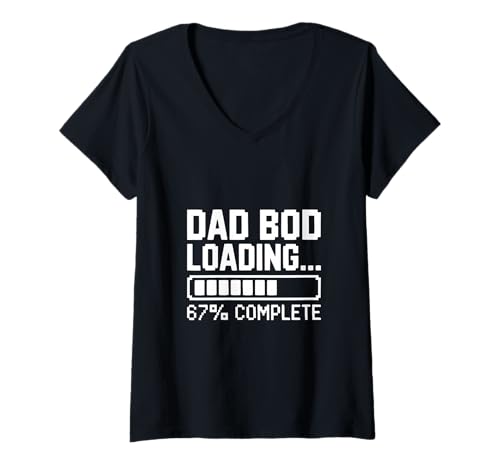Damen Dad BOD Loading Lustiger Vaterschaftshumor T-Shirt mit V-Ausschnitt Damen Dad BOD Loading Lustiger Vaterschaftshumor T-Shirt mit V-Ausschnitt von Hilarious Fatherhood design and for Dads