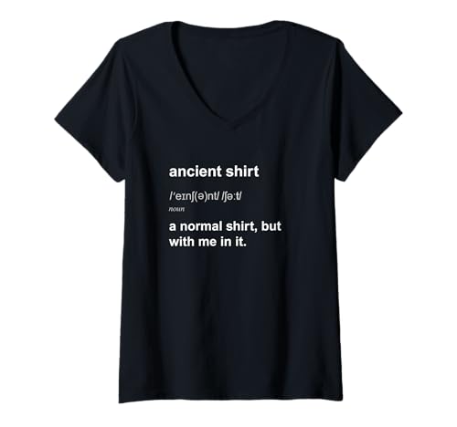 Damen Dad Birthday Gift from Daughter Son Funny Tshirt Old Man T-Shirt mit V-Ausschnitt Damen Dad Birthday Gift from Daughter Son Funny Tshirt Old Man T-Shirt mit V-Ausschnitt von Hilarious Tee For Father From Kids