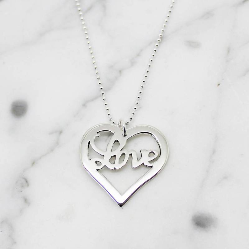 Liebe Herz Halskette - Sterling Silber Liebe Herz Halskette - Sterling Silber von HilaryandJune