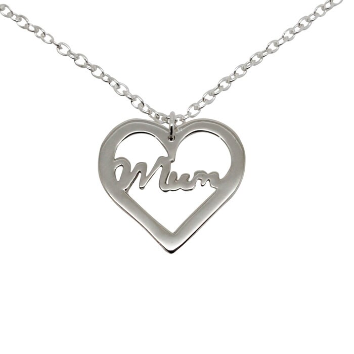 Mama Herz Halskette - Sterling Silber Mama Herz Halskette - Sterling Silber von HilaryandJune
