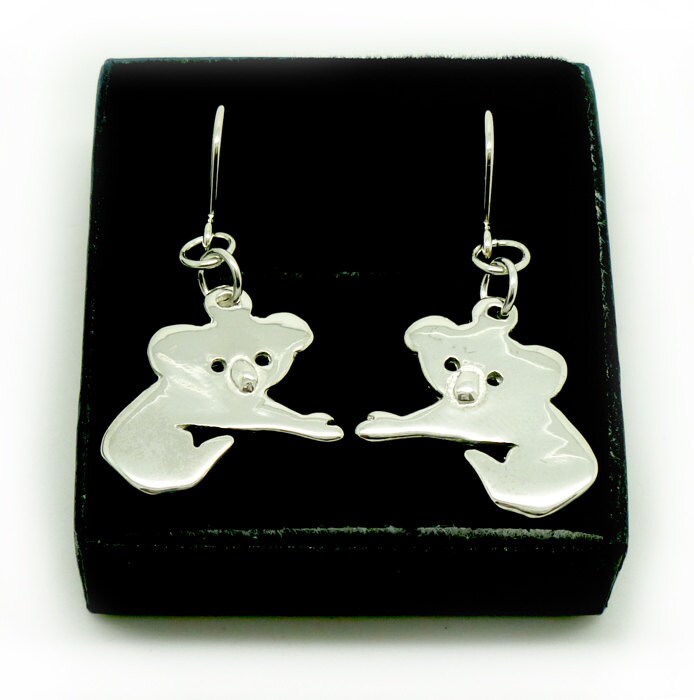 sterling Silber Koala Ohrringe sterling Silber Koala Ohrringe von HilaryandJune
