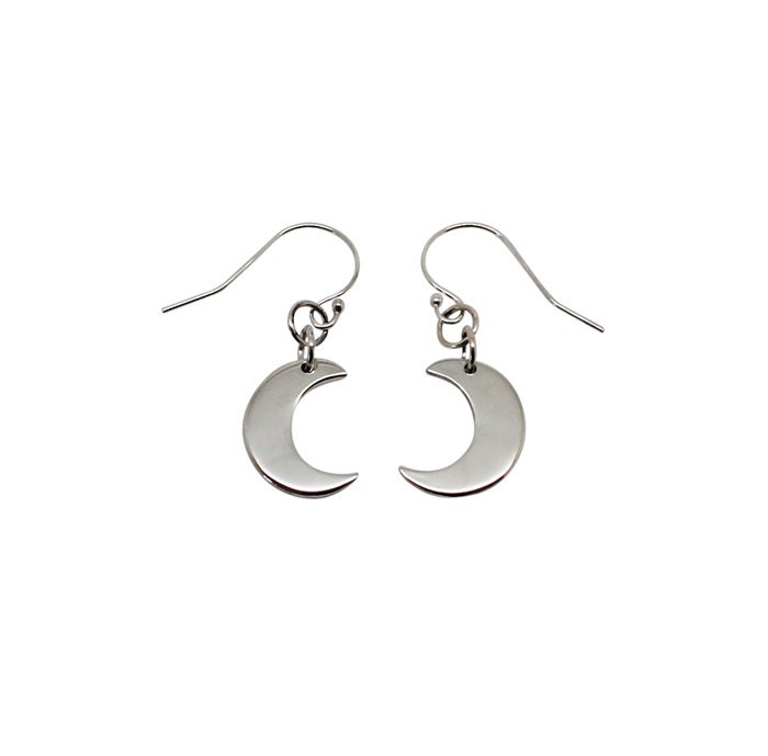 sterling Silver Kleine Mond Ohrringe, 925 Silber Monde, Mond sterling Silver Kleine Mond Ohrringe, 925 Silber Monde, Mond von HilaryandJune