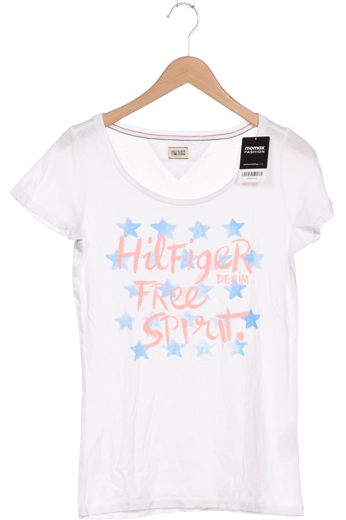 Hilfiger Denim Damen T-Shirt, weiß, Gr. 38 von Hilfiger Denim