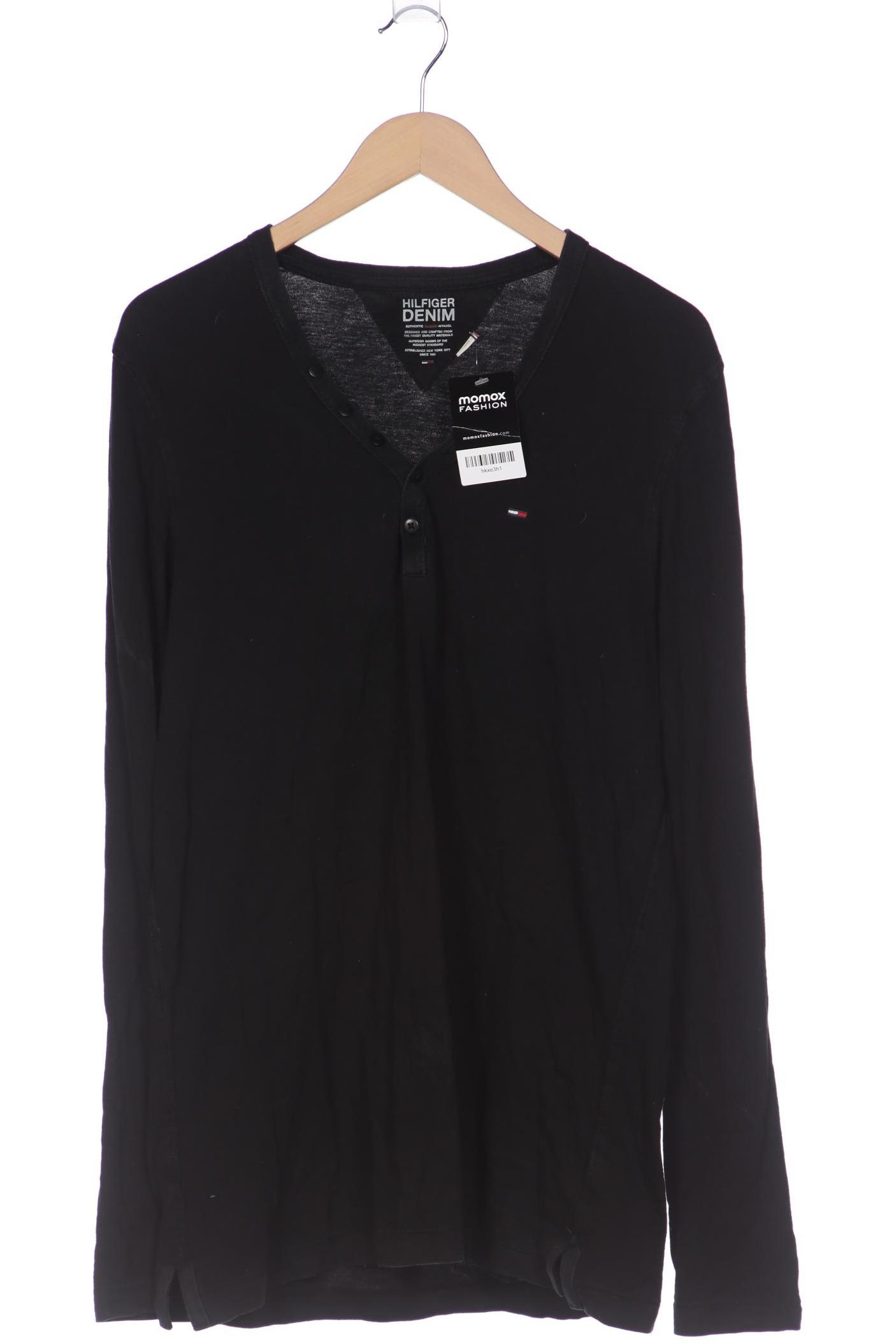 HILFIGER DENIM Herren Langarmshirt, schwarz von Hilfiger Denim