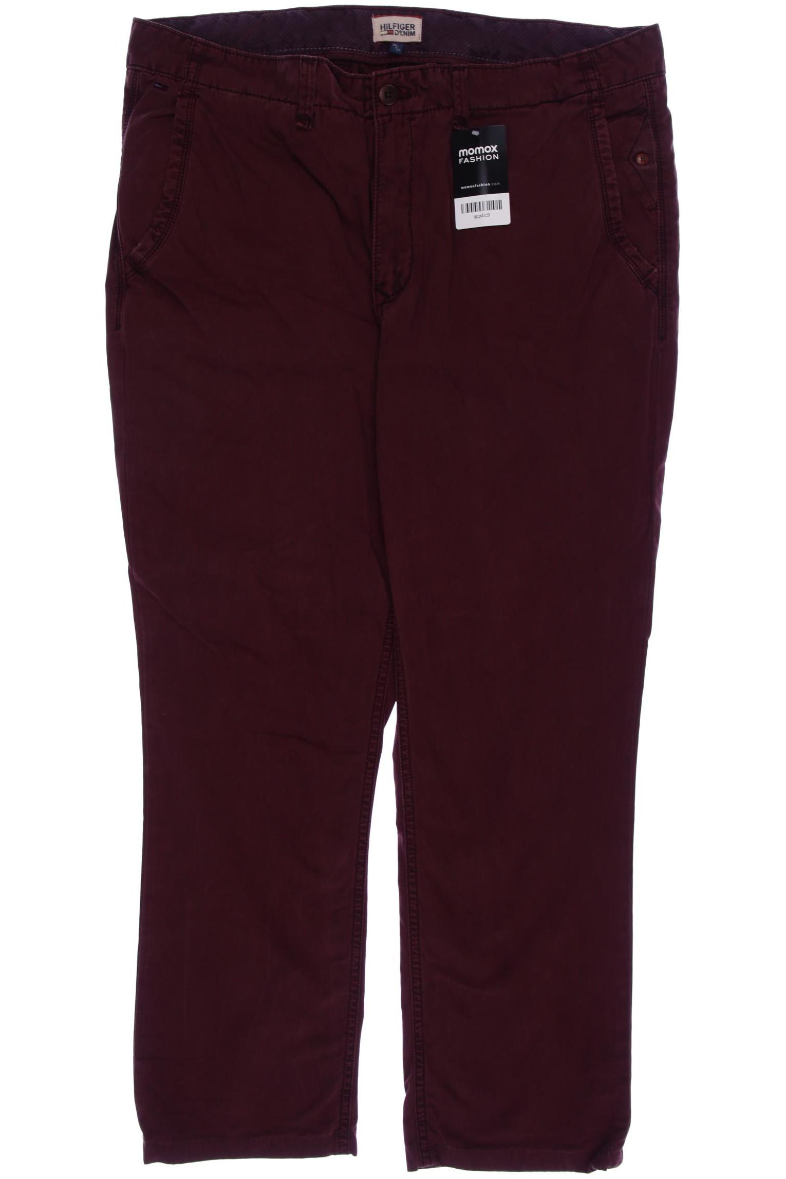 HILFIGER DENIM Herren Stoffhose, bordeaux von Hilfiger Denim