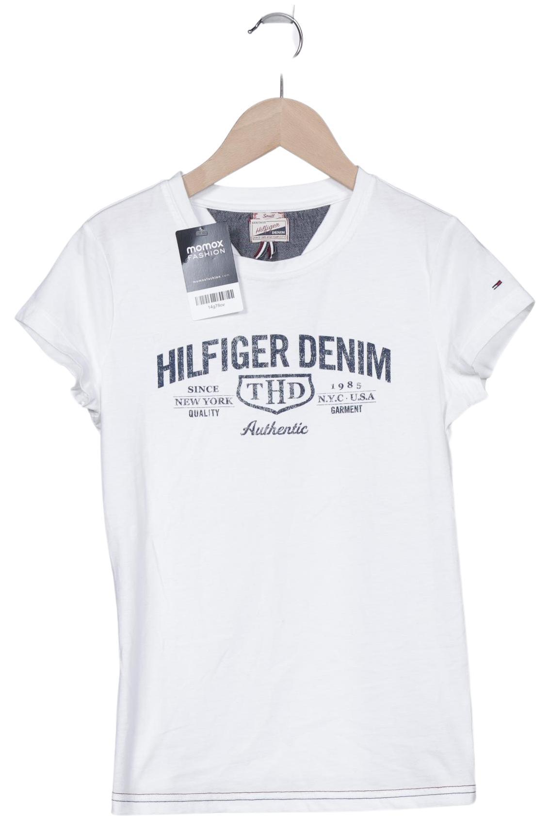 Hilfiger Denim Damen T-Shirt, weiß, Gr. 36 von Hilfiger Denim