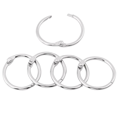 20PCS aufklappbare Segment Ringe, 3 Größen Metall Klappring Buch Binder Split Schlüsselanhänger Album Sammelalbum Loose Leaf Clip(30mm) von Hilitand