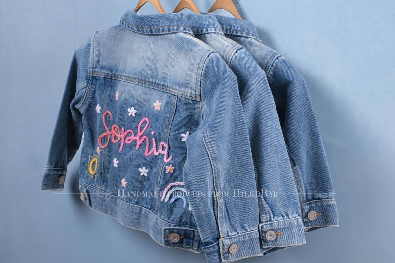 Custom Jeansjacke Für Kinder Personalisierter Name, Handgemacht von HilkeBar