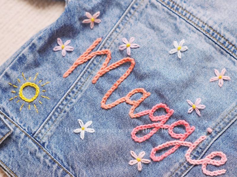 Personalisierte Jeansjacke Für Kinder - Gestickter Individueller Name, Babypartygeschenk von HilkeBar
