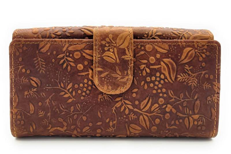 Hill Burry Geldbörse großes echt Leder Damen Portemonnaie mit RFID Schutz, viel Platz, 17 Kartenfächer. top Ausstattung von Hill Burry