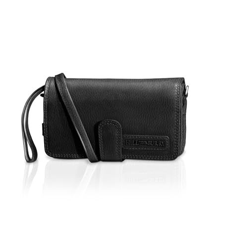 Hill Burry Leder Reiseportmonee Allrounder I Organizer I Reiseetui I Reisebrieftasche | Travel Wallet aus hochwertigem naturgegerbtem Leder | Band für Handgelenk und Schulter | 19x6,5x12cm von Hill Burry