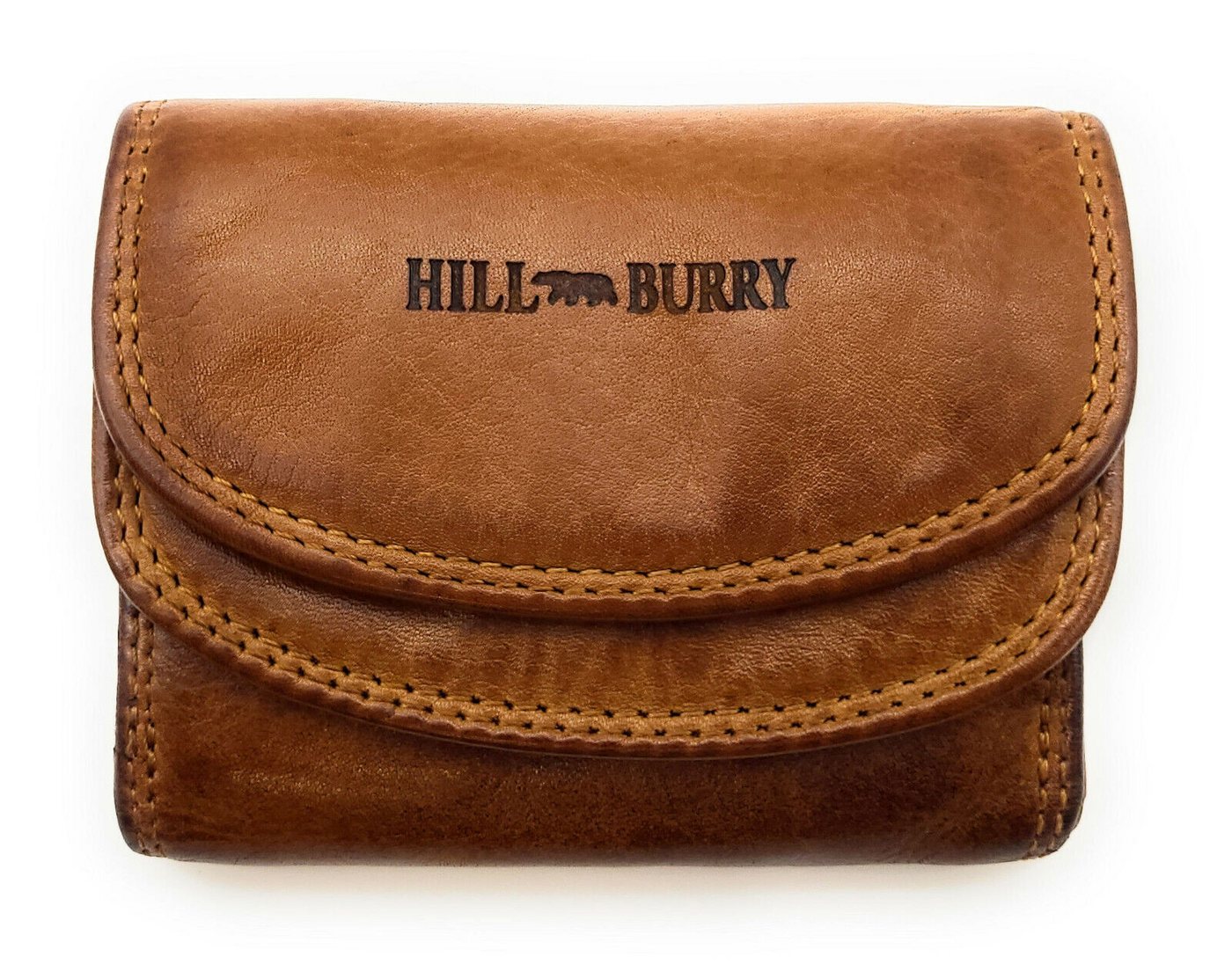Hill Burry Mini Geldbörse kompaktes echt Leder Portemonnaie aus Waschleder Hill Burry Mini Geldbörse kompaktes echt Leder Portemonnaie aus Waschleder von Hill Burry