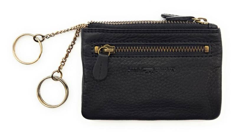 Hill Burry Schlüsseltasche echt Leder Schlüsseletui Schlüsselmäppchen mit Doppelfach von Hill Burry