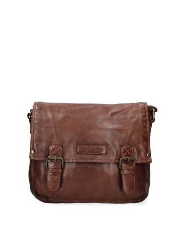 Hill Burry Umhängetasche für Herren aus echtem Leder Made in Italy 30 x 26 x 10 cm ART-4091W-HILB-PARENT, braun von Hill Burry