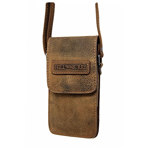 Hill Burry • Kleine Unisex Handytasche aus Leder HBK102WH (Büffelleder) von Hill Burry