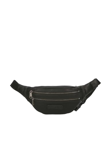 Umhängetasche für Herren. Produkt Fashion. Obermaterial: echtes Leder. Modische Tasche. HILB-3108-PARENT. 21 x 18 x 4 cm, Schwarz , 38x12x9, Zeitgenössisch von Hill Burry