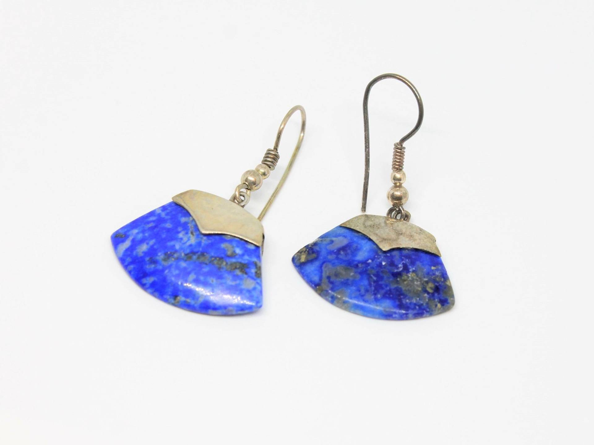 Lapislazuli Mezzaluna Sterling Silber Ohrhänger von HillChapelSilver