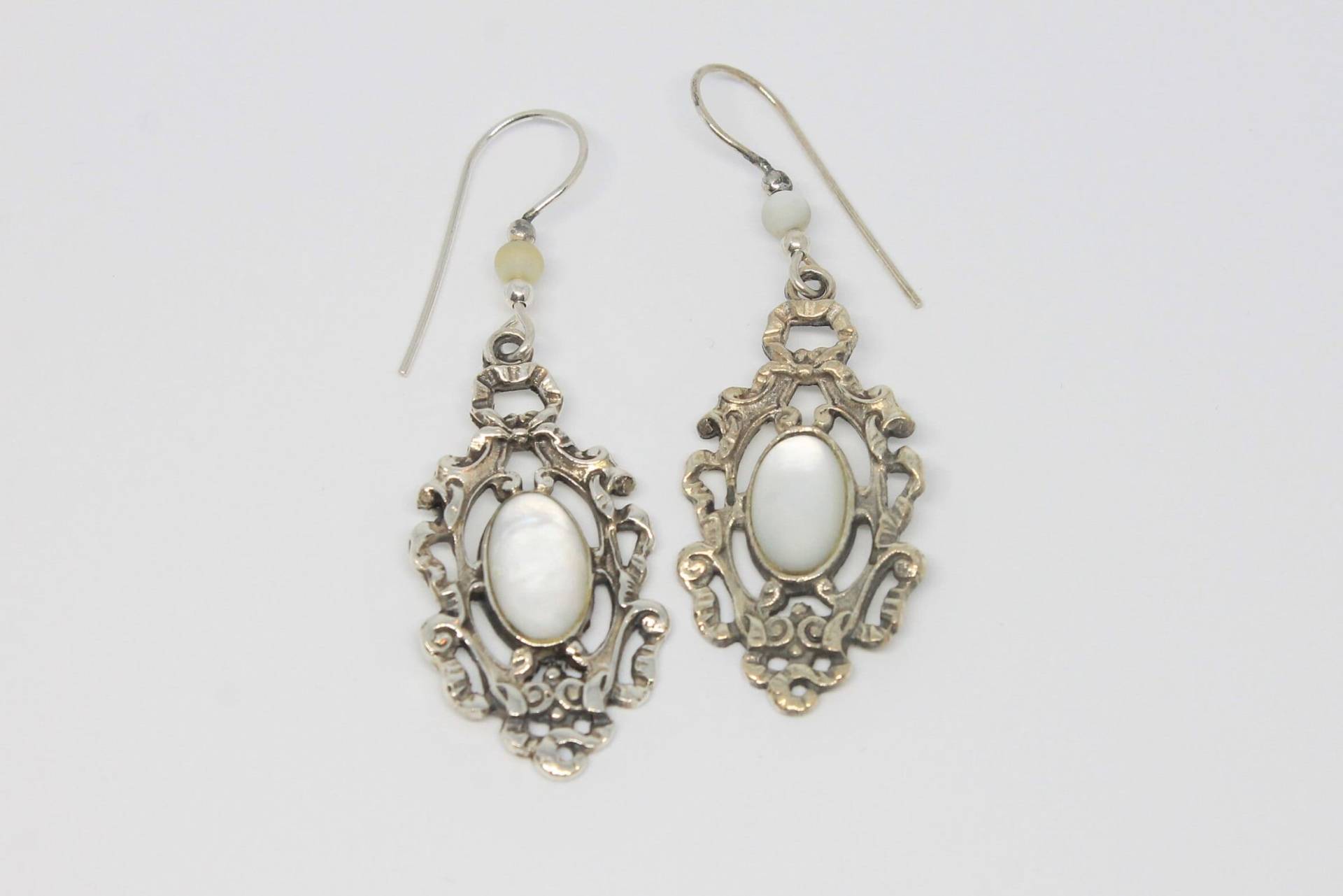 Perlmutt Sterling Silber Ohrringe Perlmutt Sterling Silber Ohrringe von HillChapelSilver