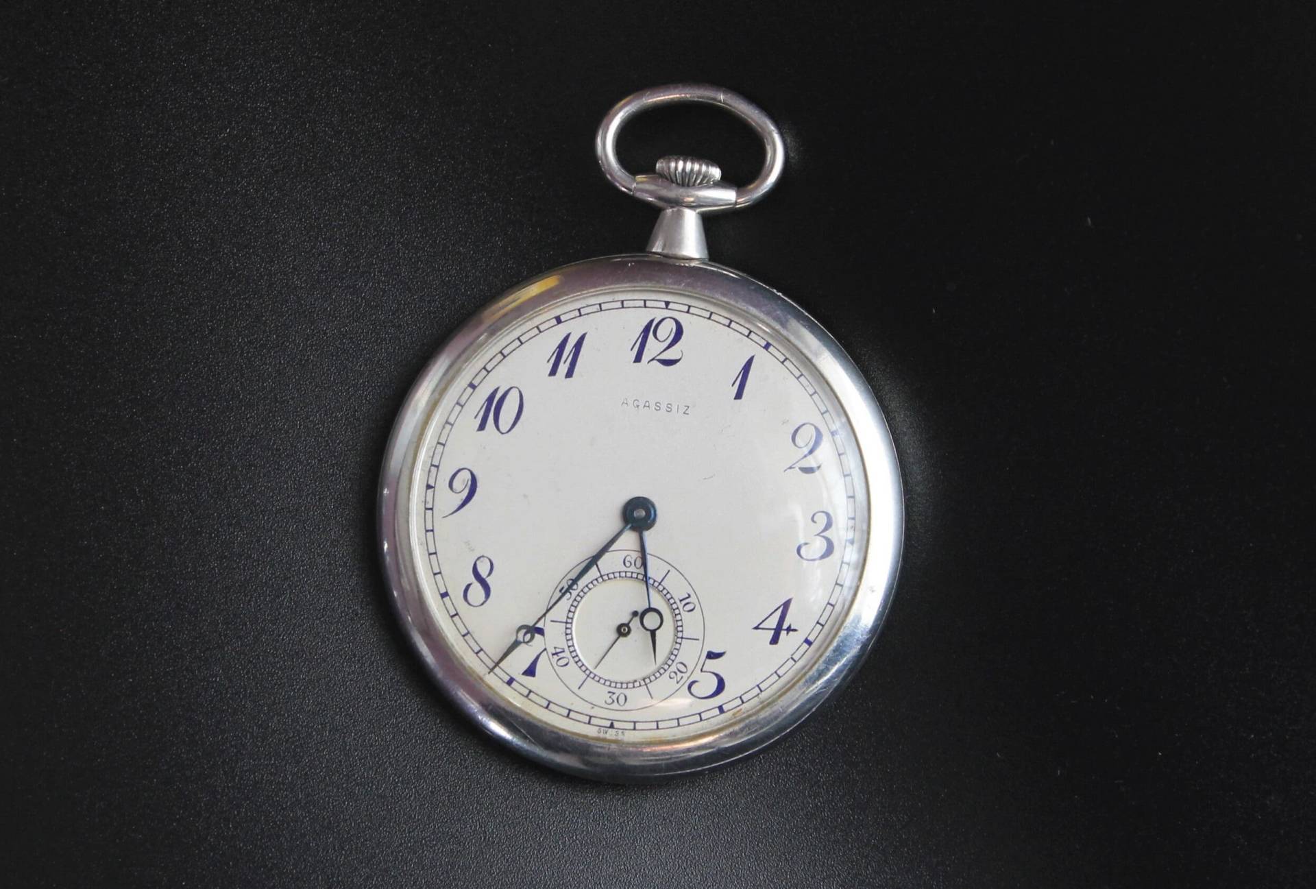 Platin Open Face Taschenuhr Von Wittnauer Und Co von HillChapelSilver