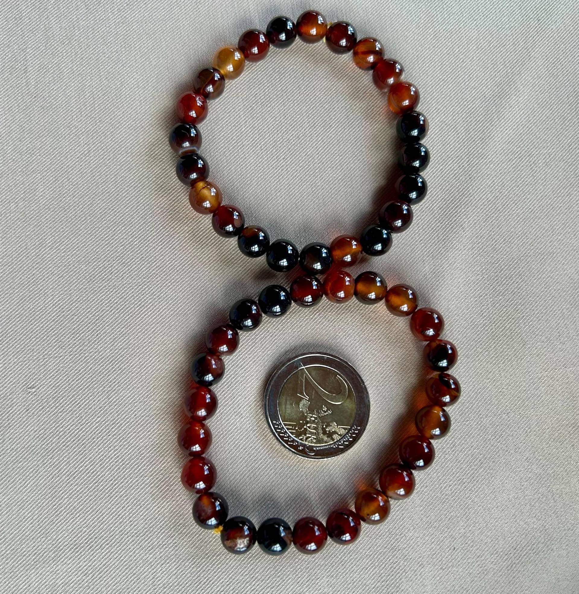 Edelstein Perlen Armband Sardonyx 18 cm, Heilstein Nach Hildeg. V. Bingen, Unikat, Geschenk, Handmade in Germany Edelstein Perlen Armband Sardonyx 18 cm, Heilstein Nach Hildeg. V. Bingen, Unikat, Geschenk, Handmade in Germany von HillaBeads