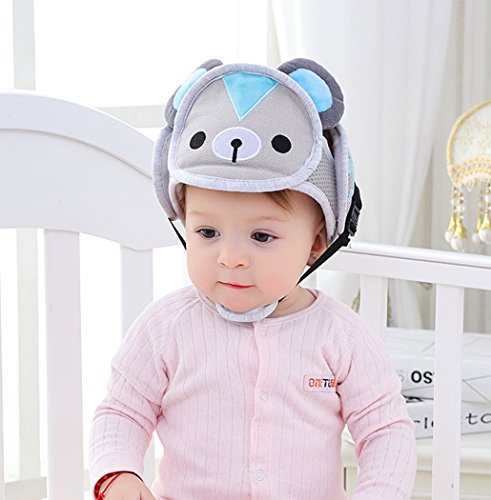 Hillento Baby Schutzhelm, Säugling Kleinkind Kinder Anti-Kollisionskopf Schutzkappe, verstellbare Geschirre Kopfschutz Keine Unebenheiten Kopfpolster Schutzhelm, Bär Hillento Baby Schutzhelm, Säugling Kleinkind Kinder Anti-Kollisionskopf Schutzkappe, verstellbare Geschirre Kopfschutz Keine Unebenheiten Kopfpolster Schutzhelm, Bär von Hillento