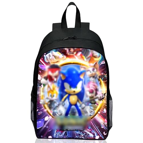 Hilloly Cartoon Hed-gehog Kinder-Rucksack Kinderrucksäcke,Cartoon Rucksäcke, Rucksäcke 3D Gedruckte Cartoon Schultasche für Kinder, Jungen, Mädchen, Teenager (40 * 30 * 15cm) von Hilloly