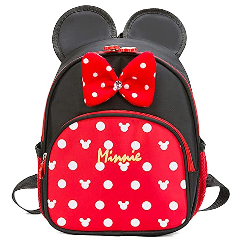 Minnie Mouse Rucksack Kinder - Hilloly Kinderrucksack Lässig Kinderrucksack für 2-7Jährige im Kindergarten Jungen Rucksack Mädchen Rucksack von Hilloly