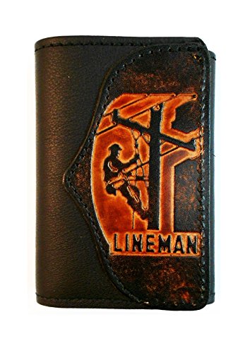 Hilltop Leather Company Herren-Geldbörse, handgefertigt, Leder, dreifach gefaltet, Lineman, Schwarz, Einheitsgröße, Dreifach gefaltete Brieftasche Hilltop Leather Company Herren-Geldbörse, handgefertigt, Leder, dreifach gefaltet, Lineman, Schwarz, Einheitsgröße, Dreifach gefaltete Brieftasche von Hilltop Leather Company
