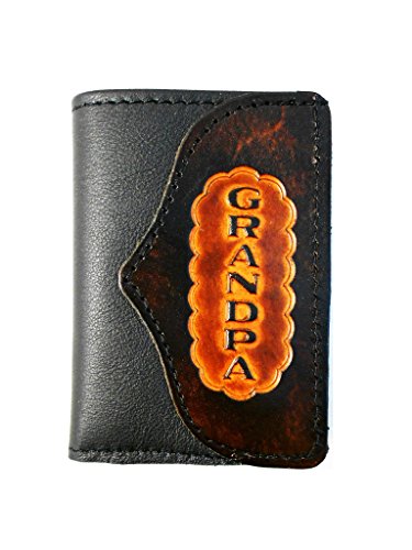 Hilltop Leather Company Herren-Geldbörse, handgefertigt, Leder, dreifach gefaltet, Opa, Schwarz, Einheitsgröße, Dreifach gefaltete Brieftasche Hilltop Leather Company Herren-Geldbörse, handgefertigt, Leder, dreifach gefaltet, Opa, Schwarz, Einheitsgröße, Dreifach gefaltete Brieftasche von Hilltop Leather Company