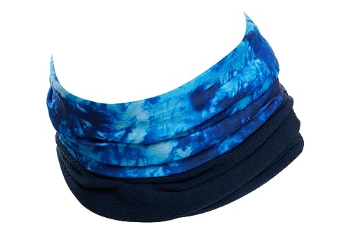 Hilltop® Polar Multifunktionstuch mit Fleece, warmes Halstuch, Schlauchtuch, Bandana für Damen und Herren, Farbe:Ocean Blue von Hilltop