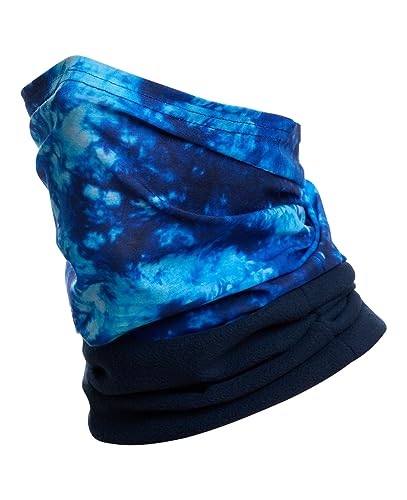 Hilltop® Polar Multifunktionstuch mit Fleece, warmes Schlauchtuch, Schal, Halstuch für kalte Herbst und Wintertage, für Damen und Herren, Trendige Farben, Farbe:Ocean Blue von Hilltop