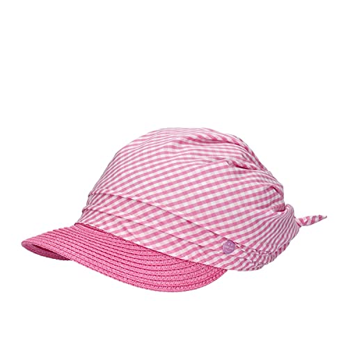 Hilltop Hat You Kinder Baumwoll-Sonnenhut, Schirmmütze, Baseballcap mit Gummizug, Farbe:Rosa gestreift von Hilltop