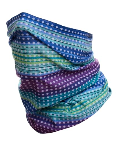 Hilltop Multifunktionstuch, Halstuch Herren, Schlauchschal Damen, Schlauchtuch, Bandana mit vernähten Saumkanten, M.Tuch:Colorful Dot Lines von Hilltop