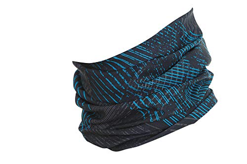 Hilltop Multifunktionstuch, Motorrad Halstuch, Kopftuch, Bandana, Schlauchtuch, Cooles Design in Trendfarben, für Damen und Herren, Farbe/Design:blau schwarz von Hilltop