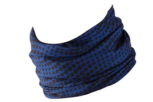 Hilltop Multifunktionstuch, Kopftuch, Motorrad-Halstuch, Bandana/TOP Farben, Farbe/Design:blau - schwarze Streifen von Hilltop