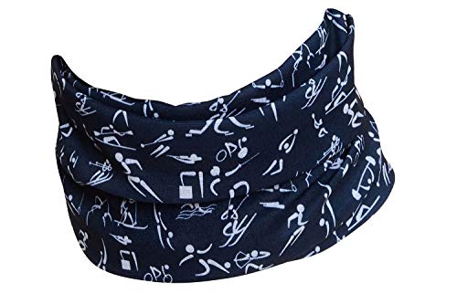 Hilltop Multifunktionstuch, Motorrad Halstuch, Kopftuch, Bandana, Schlauchtuch, Cooles Design in Trendfarben, für Damen und Herren, Farbe/Design:Abstrakt Grau von Hilltop