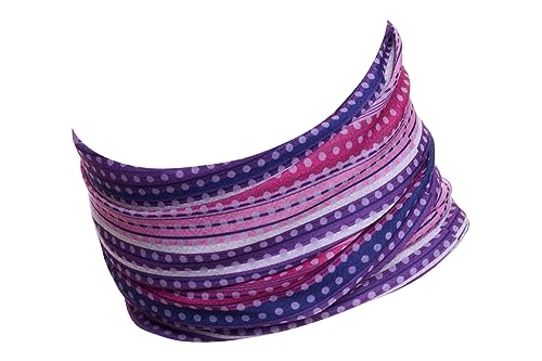 Hilltop Multifunktionstuch, Motorrad Halstuch, Kopftuch, Bandana, Schlauchtuch, Cooles Design in Trendfarben, für Damen und Herren, Farbe/Design:Purple Dot Lines von Hilltop