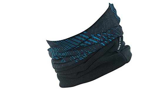 Hilltop Polar Halstuch, Multifunktionstuch, Kopftuch, Schlauchschal, Schal mit Fleece, Cooles Design in Trendfarben, für Damen und Herren, Farbe:Blau - Schwarz von Hilltop