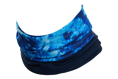 Hilltop Polar Halstuch, Multifunktionstuch, Kopftuch, Schlauchschal, Schal mit Fleece, Cooles Design in Trendfarben, für Damen und Herren, Farbe:Ocean Blue von Hilltop