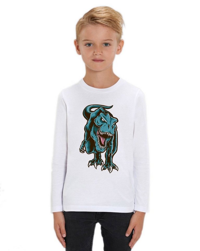 Hilltop Print-Shirt Hochwertiges Kinder Langarmshirt mit Dinosaurier, T-Rex Bio Baumwolle von Hilltop