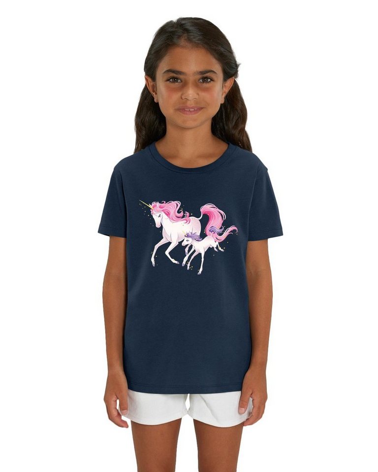 Hilltop Print-Shirt Hochwertiges Kinder Mädchen T-Shirt aus Bio Baumwolle Einhorn Motiv von Hilltop