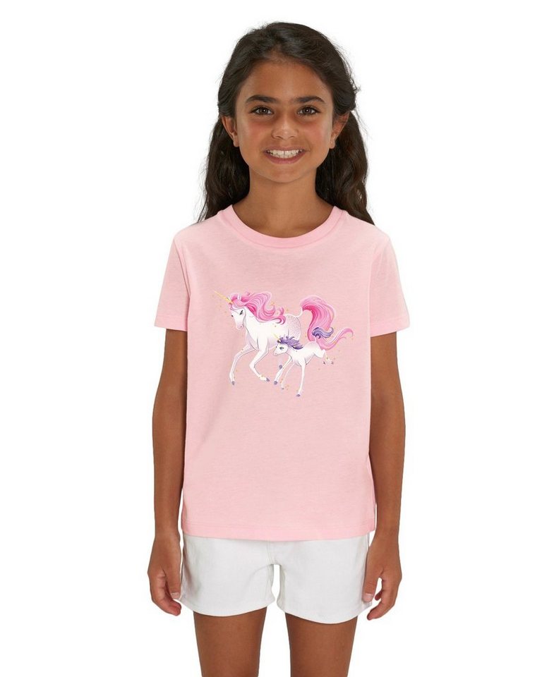 Hilltop Print-Shirt Hochwertiges Kinder Mädchen T-Shirt aus Bio Baumwolle Einhorn Motiv von Hilltop