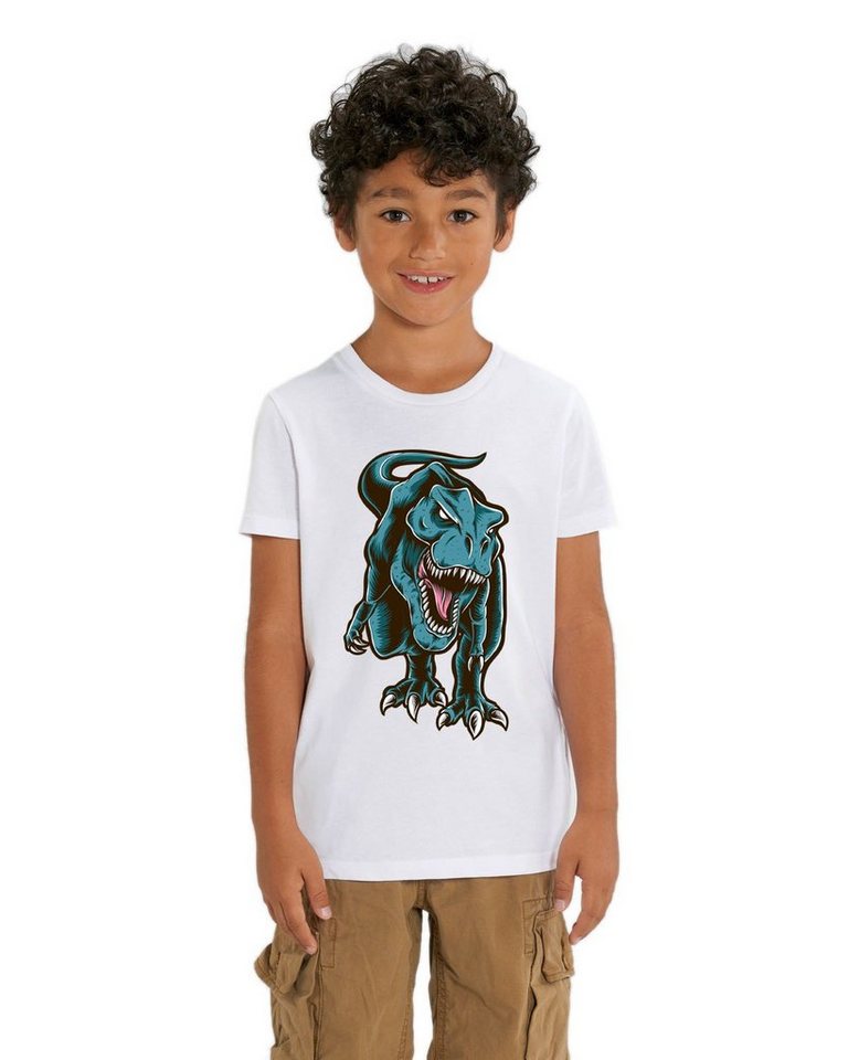 Hilltop Print-Shirt Hochwertiges Kinder T-Shirt mit Dinosaurier, T-Rex 100% Bio Baumwolle von Hilltop