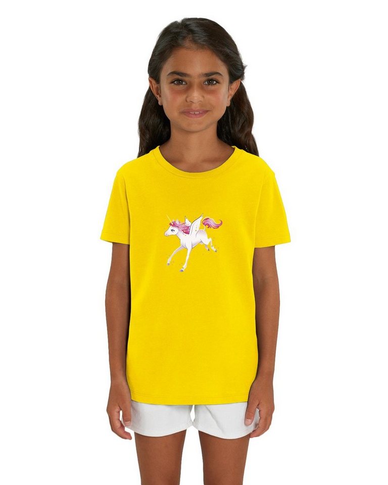 Hilltop Print-Shirt Hochwertiges Kinder Mädchen T-Shirt aus Bio Baumwolle Einhorn Motiv von Hilltop