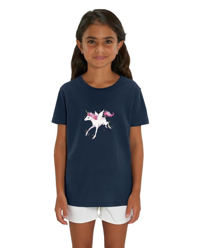 Hilltop Print-Shirt Hochwertiges Kinder Mädchen T-Shirt aus Bio Baumwolle Einhorn Motiv von Hilltop