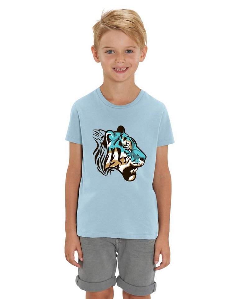 Hilltop Print-Shirt Hochwertiges Kinder T-Shirt mit Tiger, 100% Bio Baumwolle von Hilltop