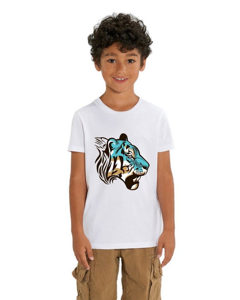 Hilltop Print-Shirt Hochwertiges Kinder T-Shirt mit Tiger, 100% Bio Baumwolle von Hilltop