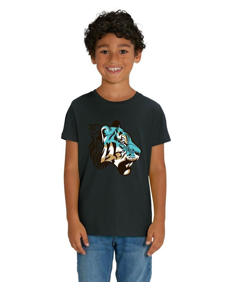 Hilltop Print-Shirt Hochwertiges Kinder T-Shirt mit Tiger, 100% Bio Baumwolle von Hilltop