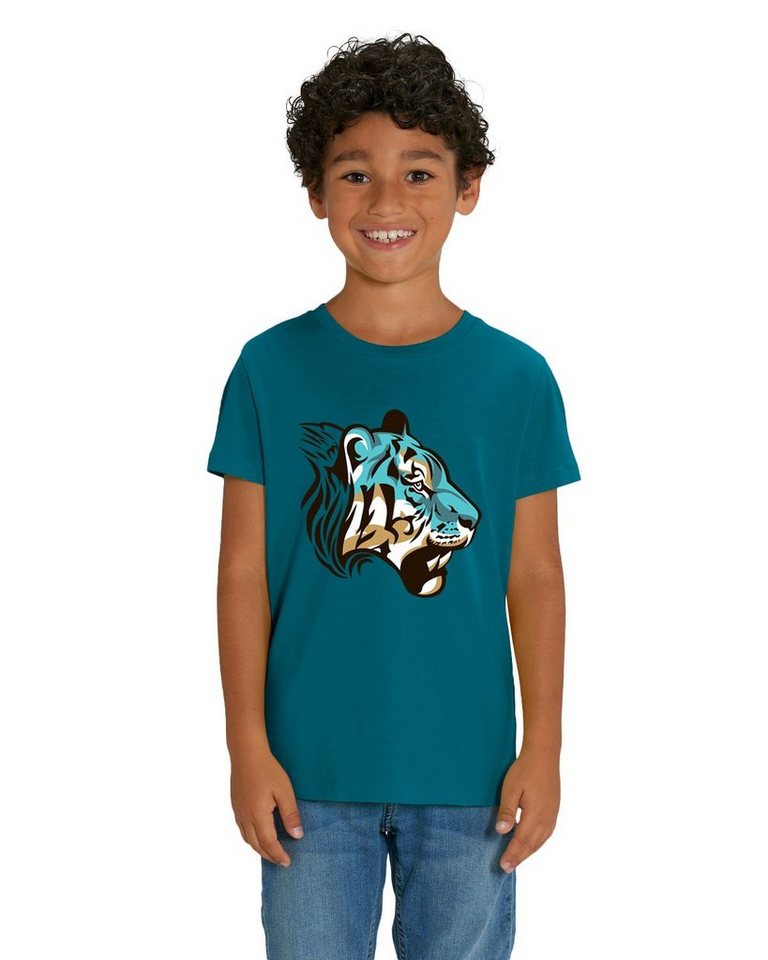 Hilltop Print-Shirt Hochwertiges Kinder T-Shirt mit Tiger, 100% Bio Baumwolle von Hilltop