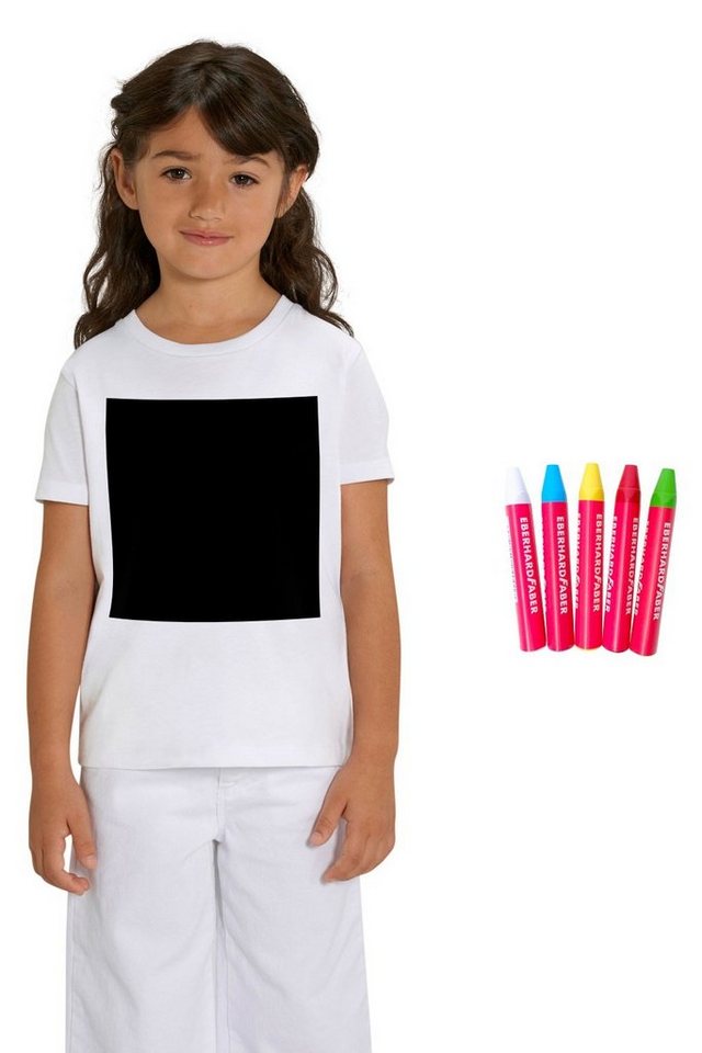 Hilltop Print-Shirt Hochwertiges Kinder T-Shirt zum bemalen, Blackboard-T-Shirt von Hilltop